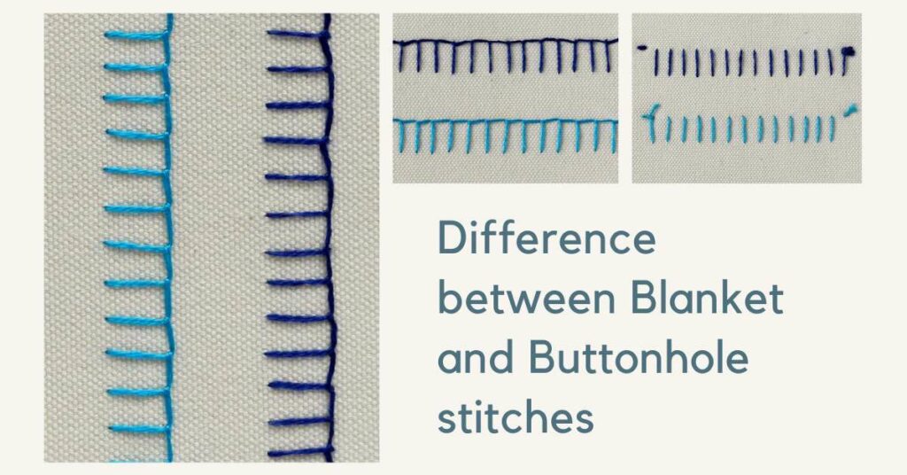 Variations de point de feston : Différence entre les points de couverture et de boutonnière