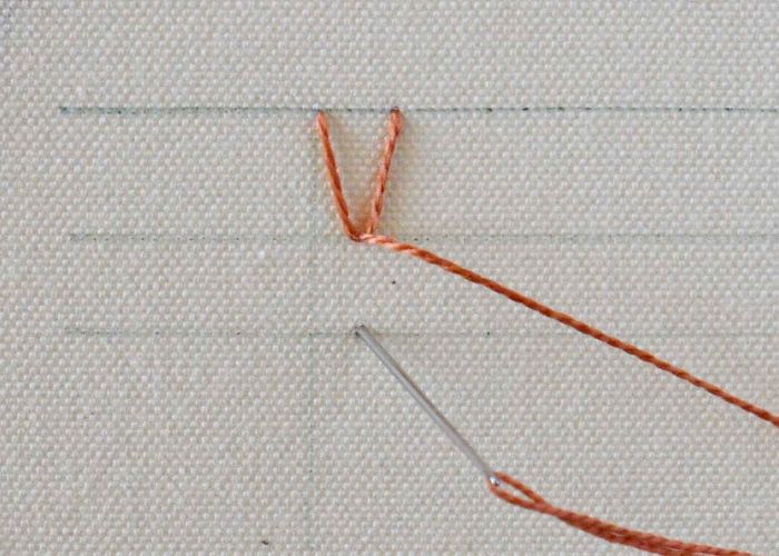 Geflochtener Fliegenstich Schritt 3
