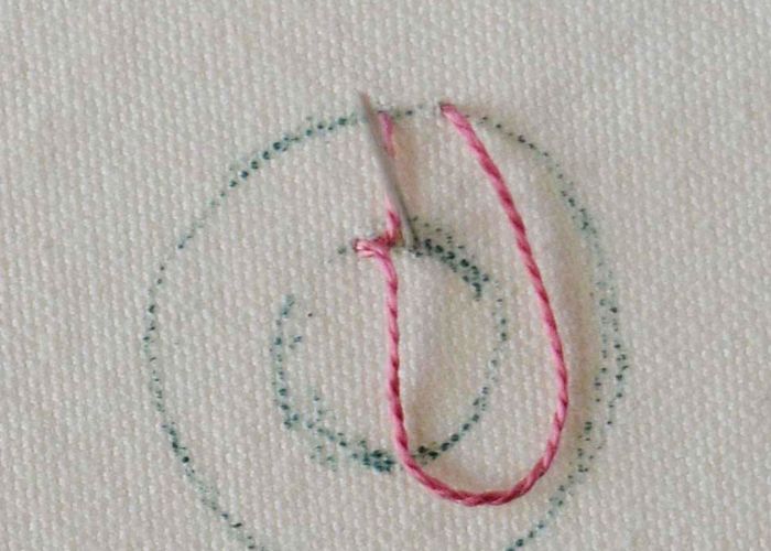 Sun Wheel Stitch Schritt 2