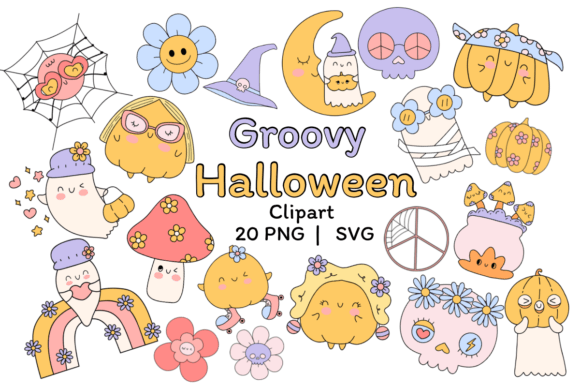 Clipart di fantasmi di halloween su creative fabrica
