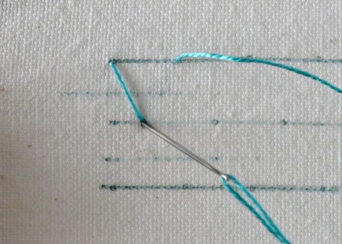 Arrowhead Stitch embroidery tutorial