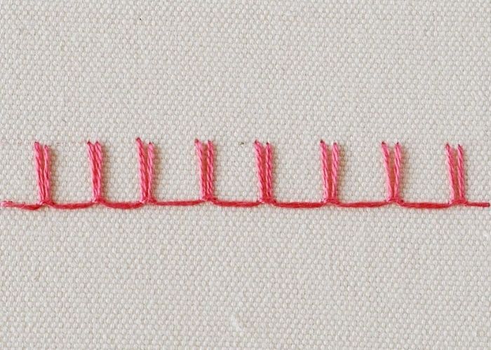 Mirrored Blanket Stitch embroidery sampler image