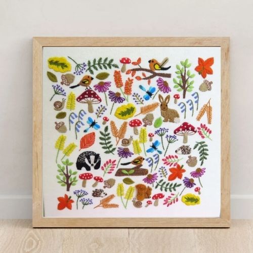A walk in the Woods embroidery sampler by StitchdoodlesDesign on Etsy