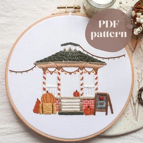 Autumn Festival - embroidery pattern by BorgkaEmbroidery on Etsy