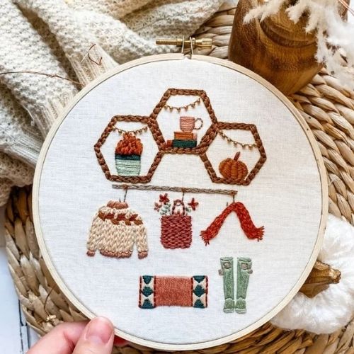 Cozy Corner Embroidery pattern by LaineIreneDesigns on Etsy
