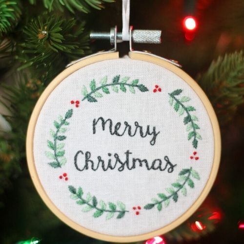 Merry Christmas Ornament from Polka dot chair blog